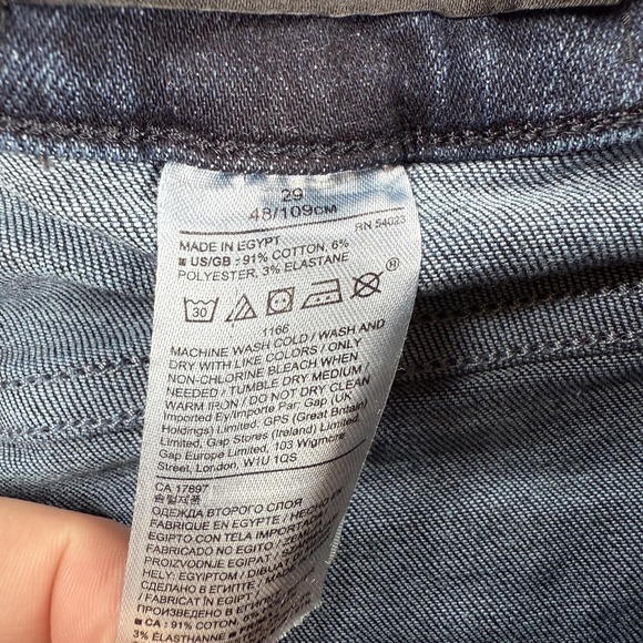 Banana Republic Jeans Womens 29 Mid Rise Crop Flare Raw Hem Dark Wash Denim - Picture 11 of 13